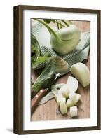 Kohlrabi, Partly Diced-Eising Studio - Food Photo and Video-Framed Photographic Print