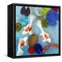 Koi 1-Aleah Koury-Framed Stretched Canvas