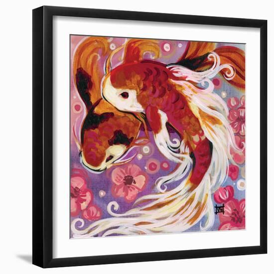 Koi and Cherry Blossoms-Natasha Wescoat-Framed Giclee Print