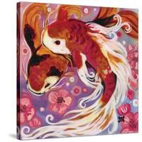 Koi and Cherry Blossoms-Natasha Wescoat-Stretched Canvas