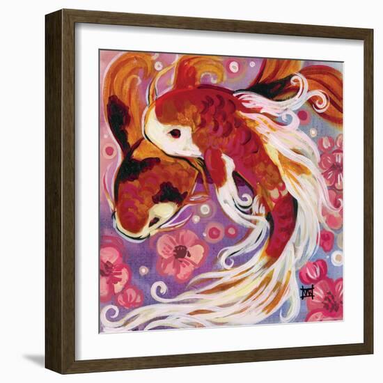 Koi and Cherry Blossoms-Natasha Wescoat-Framed Premium Giclee Print