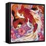 Koi and Cherry Blossoms-Natasha Wescoat-Framed Stretched Canvas