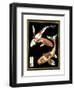 Koi Fish on Black I-Chariklia Zarris-Framed Art Print