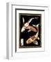 Koi Fish on Black I-Chariklia Zarris-Framed Art Print