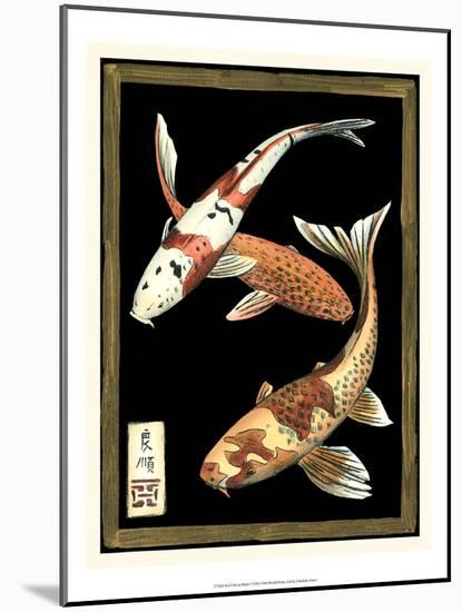 Koi Fish on Black I-Chariklia Zarris-Mounted Art Print