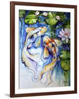 Koi Koi and Lily-Marcia Baldwin-Framed Art Print