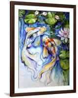 Koi Koi and Lily-Marcia Baldwin-Framed Art Print