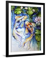 Koi Koi and Lily-Marcia Baldwin-Framed Art Print