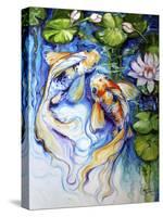 Koi Koi and Lily-Marcia Baldwin-Stretched Canvas