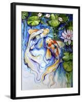 Koi Koi and Lily-Marcia Baldwin-Framed Art Print