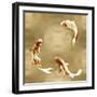 Koi on Gold II-Tina Blakely-Framed Art Print