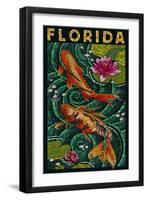 Koi Paper Mosaic - Florida-Lantern Press-Framed Art Print