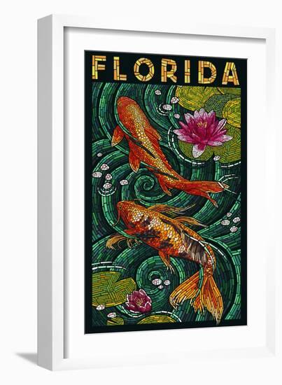 Koi Paper Mosaic - Florida-Lantern Press-Framed Art Print