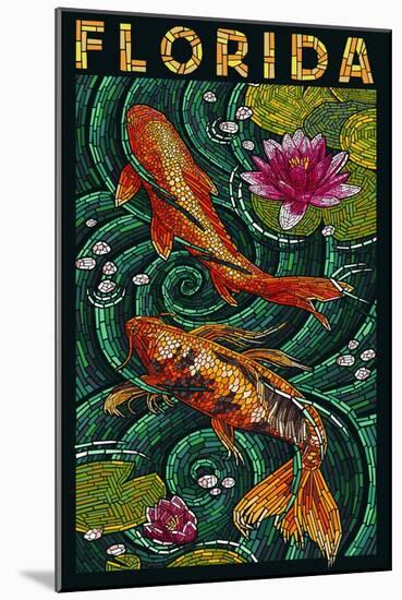 Koi Paper Mosaic - Florida-Lantern Press-Mounted Art Print