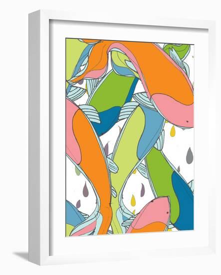 Koi Patterns 2-Jan Weiss-Framed Art Print