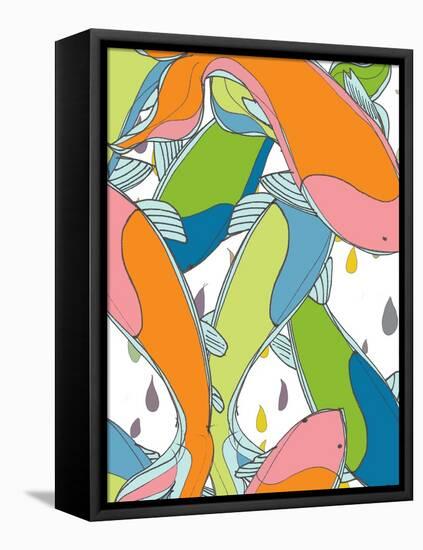 Koi Patterns 2-Jan Weiss-Framed Stretched Canvas