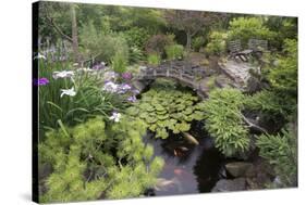 Koi Pond Garden-jamiehooper-Stretched Canvas