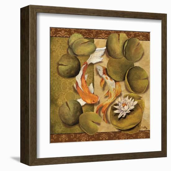 Koi Square II-Elizabeth Medley-Framed Art Print