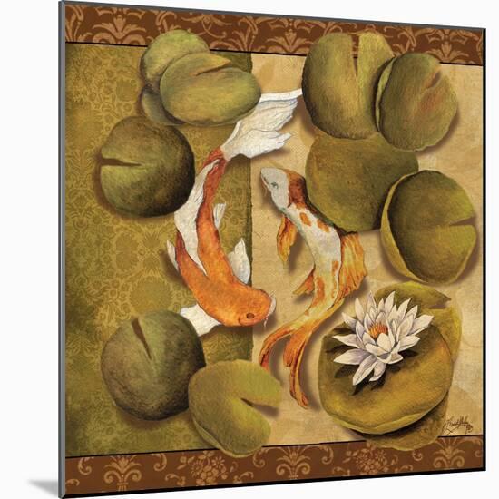 Koi Square II-Elizabeth Medley-Mounted Art Print