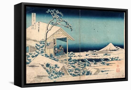 Koishikawa Yuki No Ashita-Katsushika Hokusai-Framed Stretched Canvas