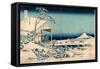 Koishikawa Yuki No Ashita-Katsushika Hokusai-Framed Stretched Canvas