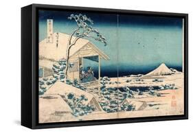 Koishikawa Yuki No Ashita-Katsushika Hokusai-Framed Stretched Canvas