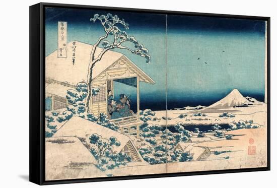 Koishikawa Yuki No Ashita-Katsushika Hokusai-Framed Stretched Canvas