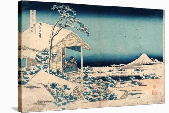 Koishikawa Yuki No Ashita-Katsushika Hokusai-Stretched Canvas