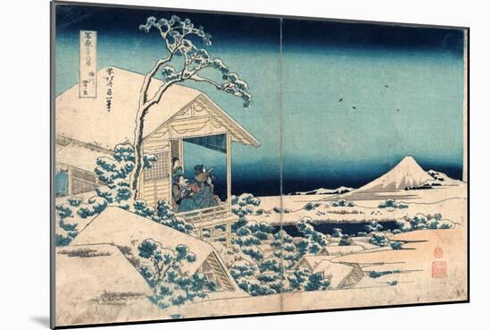 Koishikawa Yuki No Ashita-Katsushika Hokusai-Mounted Giclee Print