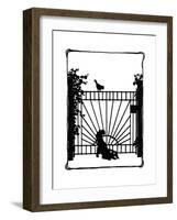 Koko Squeezes under the Gate-Mary Baker-Framed Giclee Print