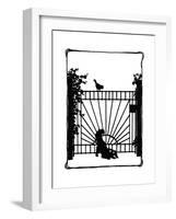 Koko Squeezes under the Gate-Mary Baker-Framed Giclee Print