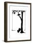 Koko the Dog Frightens a Kitten into a Tree-Mary Baker-Framed Premium Giclee Print