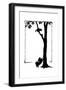 Koko the Dog Frightens a Kitten into a Tree-Mary Baker-Framed Premium Giclee Print