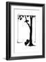Koko the Dog Frightens a Kitten into a Tree-Mary Baker-Framed Giclee Print