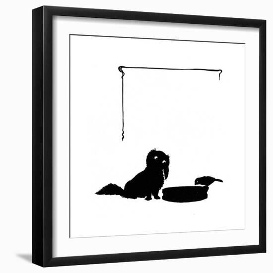 Koko the Pekinese Dog with Jack Sparrow-Mary Baker-Framed Premium Giclee Print