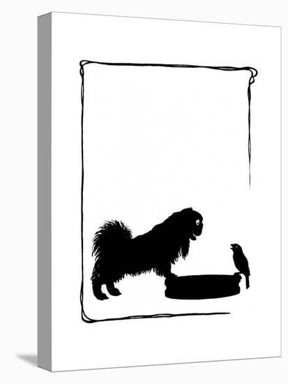 Koko the Pekinese Dog with Jack Sparrow-Mary Baker-Stretched Canvas