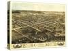 Kokomo, Indiana - Panoramic Map-Lantern Press-Stretched Canvas