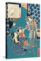 Kokonoe No Hanashi, Tale of the Courtesan Kokonoe. 1860., 1 Print : Woodcut, Color ; 36.8 X 24.9-Utagawa Toyokuni-Stretched Canvas