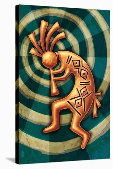 Kokopelli-Lantern Press-Stretched Canvas