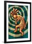 Kokopelli-Lantern Press-Framed Art Print