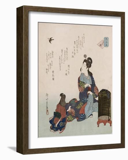 Kokoro No Hana 'Flowers of the Heart'-Yanagawa Shigenobu II-Framed Giclee Print