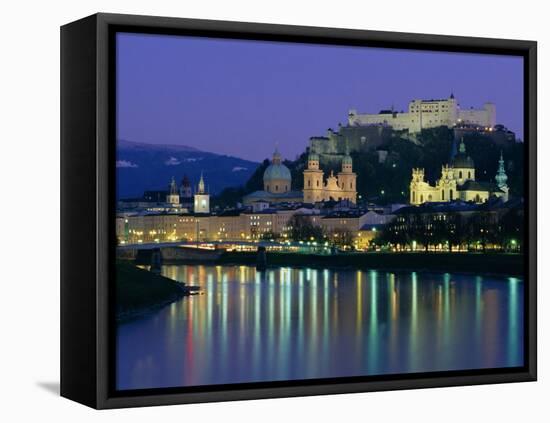 Kollegienkirche, Cathedral and Hohensalzburg Fortress, Salzburg, Austria, Europe-Gavin Hellier-Framed Stretched Canvas