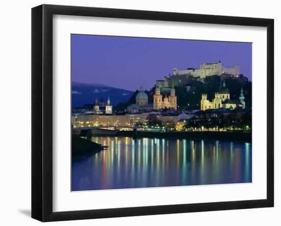 Kollegienkirche, Cathedral and Hohensalzburg Fortress, Salzburg, Austria, Europe-Gavin Hellier-Framed Photographic Print