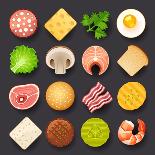 Food Icon Set-kolopach-Stretched Canvas