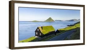 Koltur island at sunrise, village Velbastadur. Denmark, Faroe Islands-Martin Zwick-Framed Photographic Print