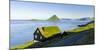 Koltur island at sunrise, village Velbastadur. Denmark, Faroe Islands-Martin Zwick-Mounted Photographic Print