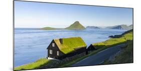 Koltur island at sunrise, village Velbastadur. Denmark, Faroe Islands-Martin Zwick-Mounted Photographic Print