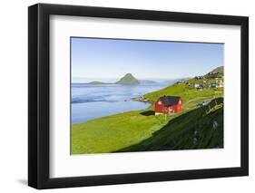 Koltur island at sunrise, village Velbastadur. Denmark, Faroe Islands-Martin Zwick-Framed Photographic Print