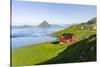 Koltur island at sunrise, village Velbastadur. Denmark, Faroe Islands-Martin Zwick-Stretched Canvas