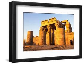 Kom Ombo Temple is unique as a completely symmetrical complex with two entrances. Edfu, Egypt.-Tom Norring-Framed Photographic Print